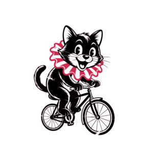 Cat Riding bicycle T-Shirt