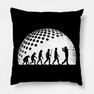 Funny Golf Evolution Golf Player Vintage Pillow