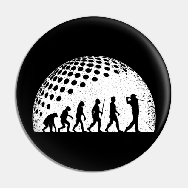 Funny Golf Evolution Golf Player Vintage Pin by yangho