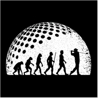 Funny Golf Evolution Golf Player Vintage Posters and Art