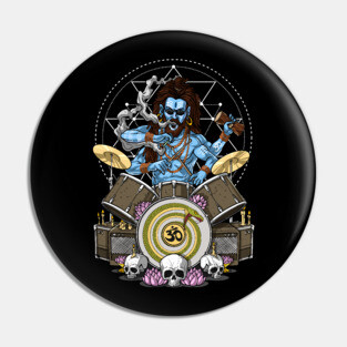 Shiva Hindu Drummer Pin