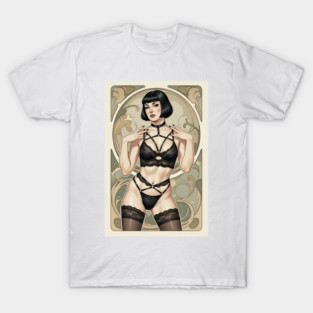 Art Nouveau Pin Up #1 T-Shirt