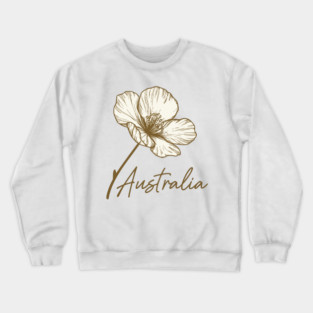 Australia Day 2026 Golden Wattle Floral Crewneck Sweatshirt