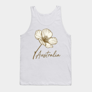 Australia Day 2026 Golden Wattle Floral Tank Top