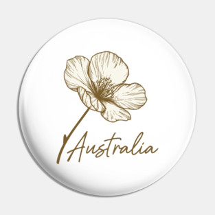 Australia Day 2026 Golden Wattle Floral Pin