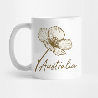 Australia Day 2026 Golden Wattle Floral Mug