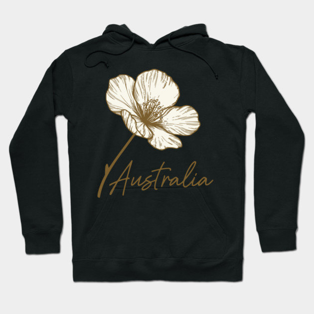 Australia Day 2026 Golden Wattle Floral Hoodie by Pixel Threads 