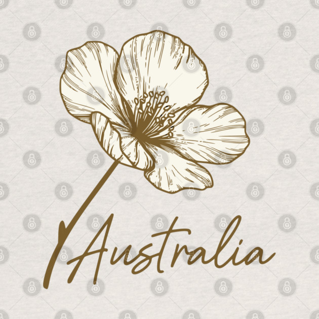 Australia Day 2026 Golden Wattle Floral by Pixel Threads 