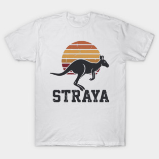 Straya Vintage Kangaroo Sunset, Retro Aussie Pride T-Shirt