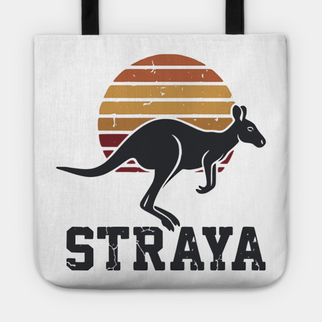 Straya Vintage Kangaroo Sunset, Retro Aussie Pride Tote by Pixel Threads 
