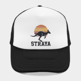 Straya Vintage Kangaroo Sunset, Retro Aussie Pride Hat