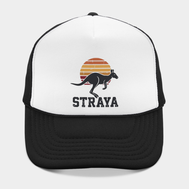 Straya Vintage Kangaroo Sunset, Retro Aussie Pride by Pixel Threads 