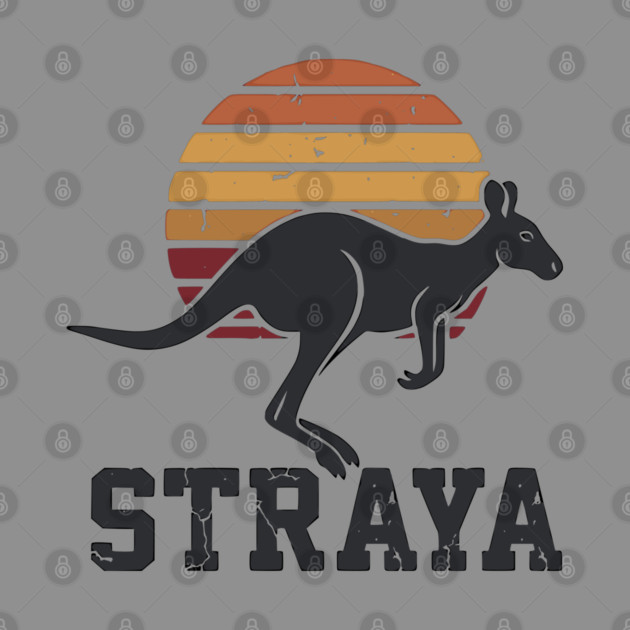 Straya Vintage Kangaroo Sunset, Retro Aussie Pride by Pixel Threads 