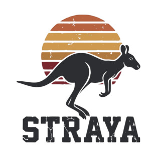 Straya Vintage Kangaroo Sunset, Retro Aussie Pride T-Shirt