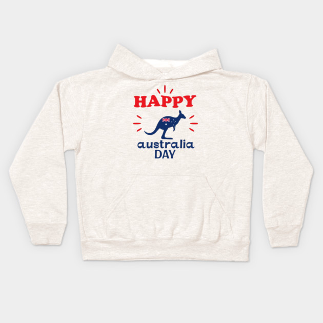 Australia Day 2026, Official Kangaroo Flag Kids Hoodie by Pixel Threads 