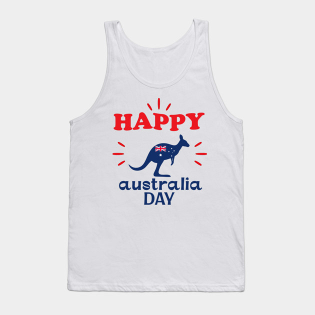 Australia Day 2026, Official Kangaroo Flag Tank Top by Pixel Threads 