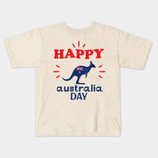 Australia Day 2026, Official Kangaroo Flag Kids T-Shirt