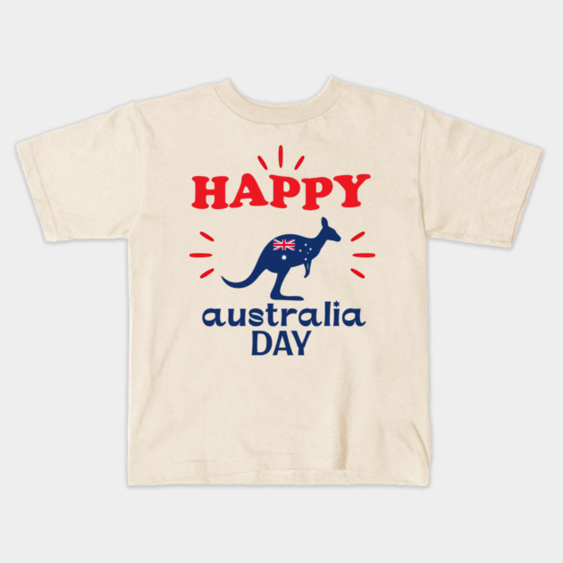 Australia Day 2026, Official Kangaroo Flag Kids T-Shirt by Pixel Threads 