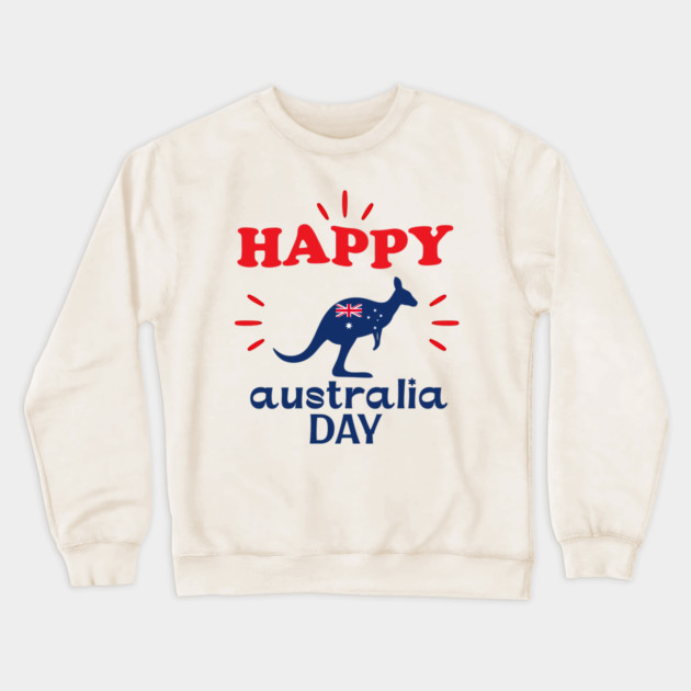 Australia Day 2026, Official Kangaroo Flag Crewneck Sweatshirt by Pixel Threads 