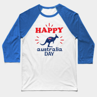Australia Day 2026, Official Kangaroo Flag Baseball T-Shirt