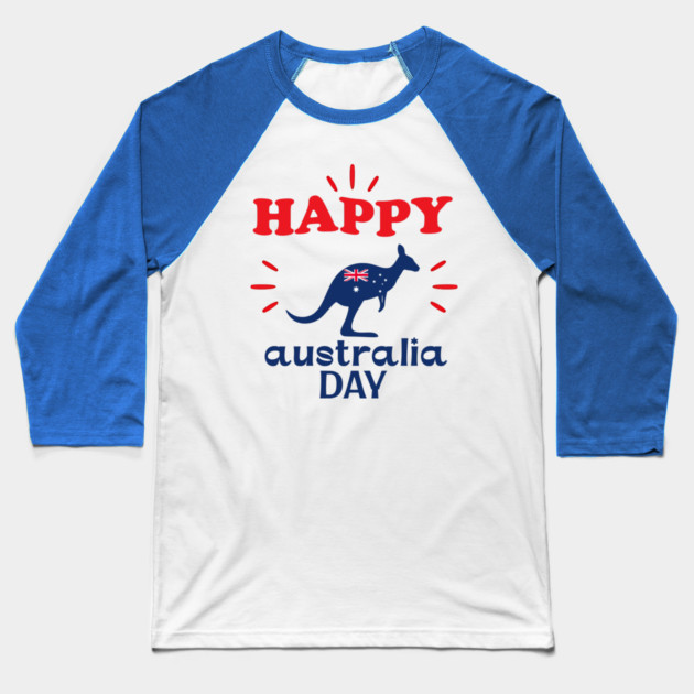Australia Day 2026, Official Kangaroo Flag Baseball T-Shirt by Pixel Threads 