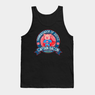 Captain Bacon – Hambassador of Justice (Grease Division) Tank Top