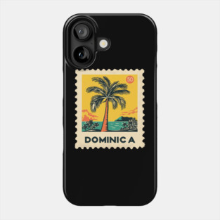 Dominica Vintage Retro Tropical Nature Stamp Phone Case