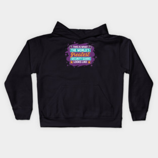 worlds greatest security guard best guard Kids Hoodie
