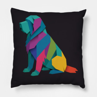 Otterhound Colorful Geometric Dog Breed Art Collection – Modern Pet Illustrations for T-Shirts & Gifts Pillow