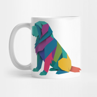 Otterhound Colorful Geometric Dog Breed Art Collection – Modern Pet Illustrations for T-Shirts & Gifts Mug