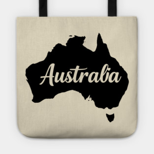 Australia Map Silhouette: Aussie Pride Souvenir Tote