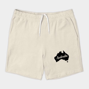 Australia Map Silhouette: Aussie Pride Souvenir Shorts