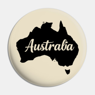 Australia Map Silhouette: Aussie Pride Souvenir Pin