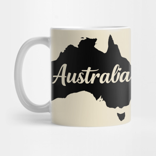 Australia Map Silhouette: Aussie Pride Souvenir by Pixel Threads 