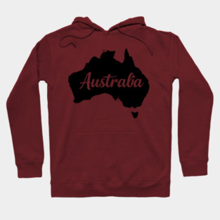 Australia Map Silhouette: Aussie Pride Souvenir Hoodie