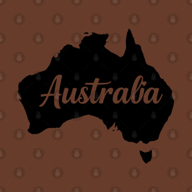 Australia Map Silhouette: Aussie Pride Souvenir by Pixel Threads 