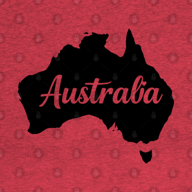 Australia Map Silhouette: Aussie Pride Souvenir by Pixel Threads 