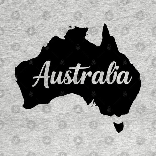 Australia Map Silhouette: Aussie Pride Souvenir by Pixel Threads 