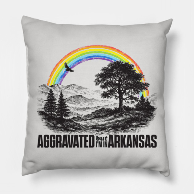 Aggravated in Arkansas Pillow by rt-shirts