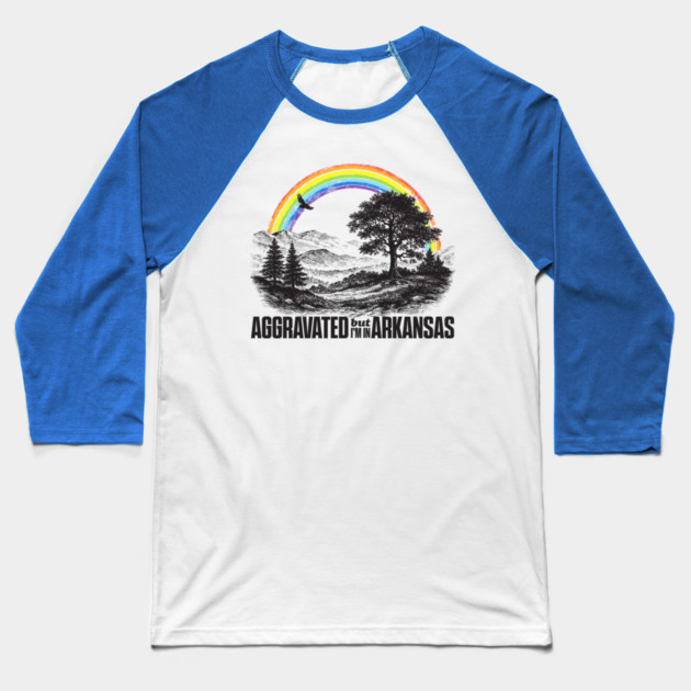 Aggravated in Arkansas Baseball T-Shirt by rt-shirts
