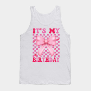 Groovy It's My Birthday Women Teens Boys Girls Smile Face Tank Top