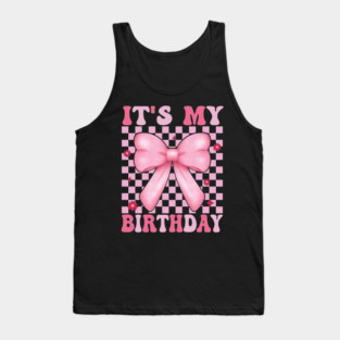 Groovy It's My Birthday Women Teens Boys Girls Smile Face Tank Top