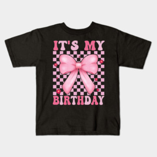 Groovy It's My Birthday Women Teens Boys Girls Smile Face Kids T-Shirt