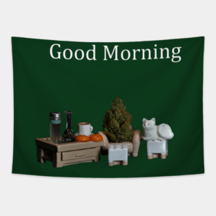 Good Morning! - Weed Design Tapestry