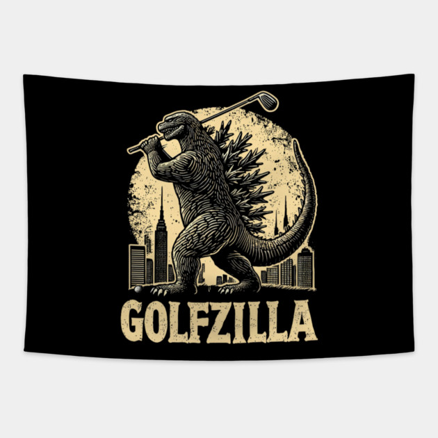 Funny Golf Novelty Funny Golfing Tapestry by yangho