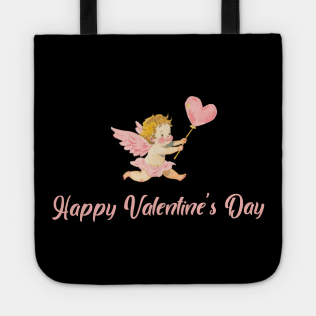 Watercolor Cupid, Romantic Valentine Day 2026 Gift Tote by Pixel Threads 