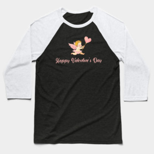 Watercolor Cupid, Romantic Valentine Day 2026 Gift Baseball T-Shirt