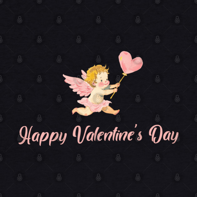 Watercolor Cupid, Romantic Valentine Day 2026 Gift by Pixel Threads 
