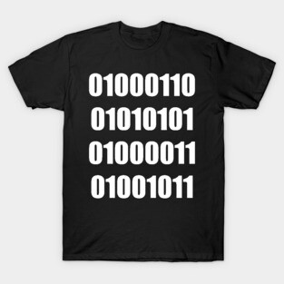 The word "fuck" in binary T-Shirt