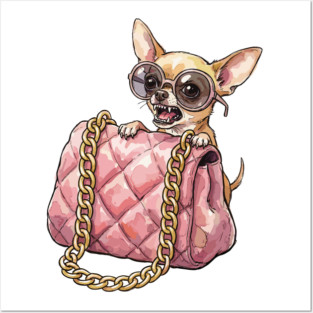 Mob Wife Aesthetic: Chihuaha's Chain Clutch Posters and Art
